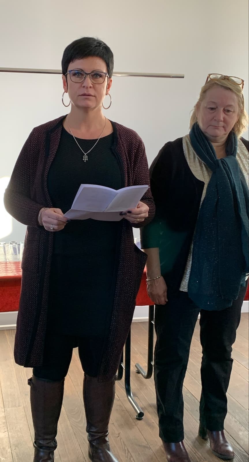 De gauche à droite : Gaëlle Vaudé, maire de Pargny-la-Dhuys, et Annie Touzé, seconde adjointe.