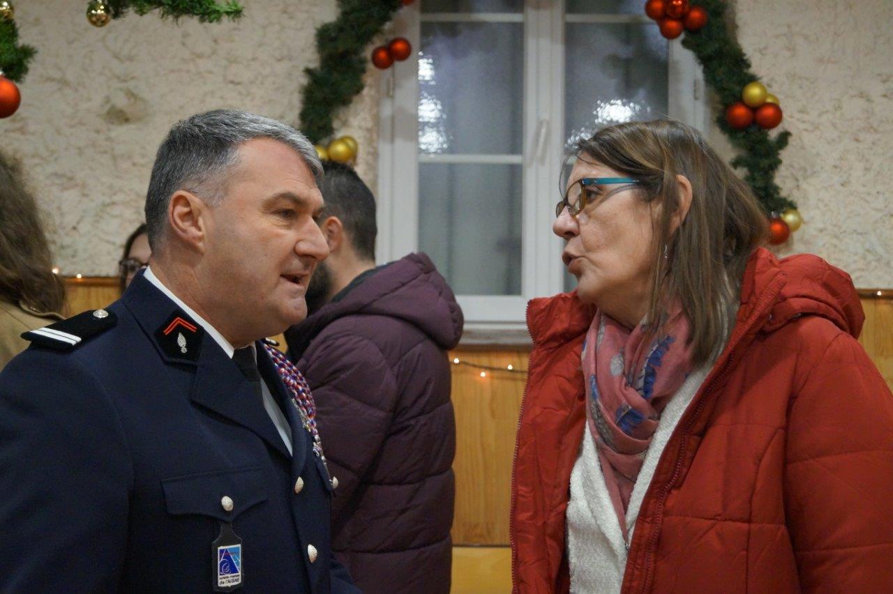 Pascal Le Cornec n'a pas manqué d'aborder le dossier de la nouvelle caserne avec Anne Maricot, la conseillère départementale du canton d'Essômes-sur-Marne.