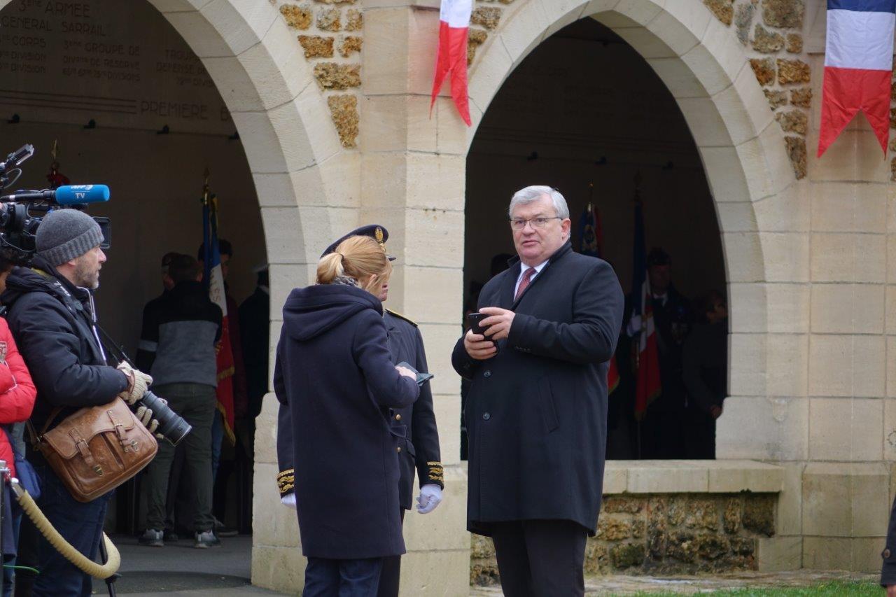 A droite : Christian Bruyen, président du Conseil départemental de la Marne.