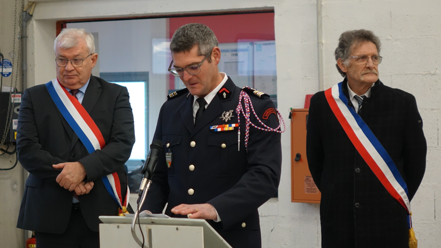 Le Lieutenant-colonel Guillaume Boisseau, représentant le directeur départemental du SDIS de la Marne.