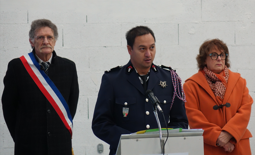 Le Lieutenant Hitimoë Sibille, chef du Centre de secours de Dormans.