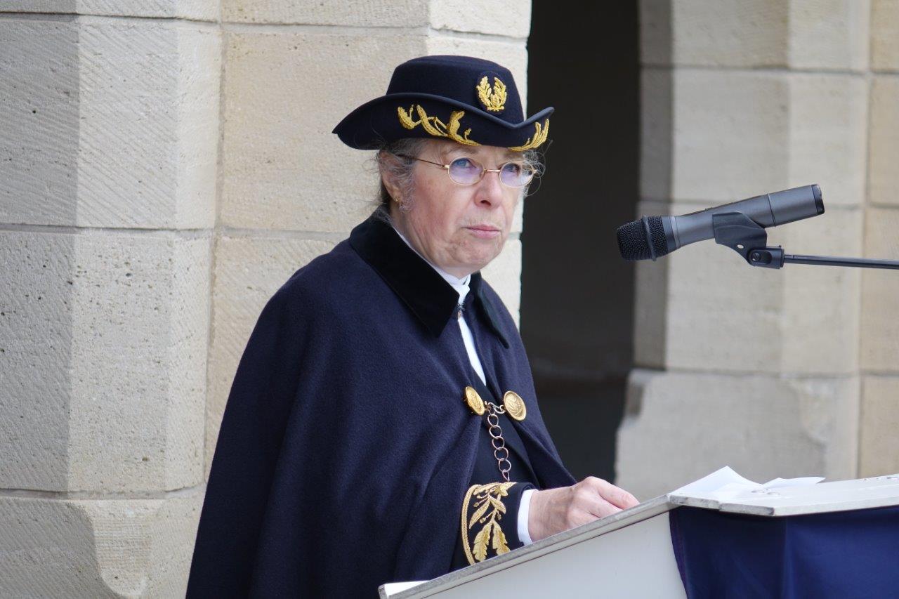Odile Bureau a lu le message de la secrétaire d'État auprès de la ministres des Armées.