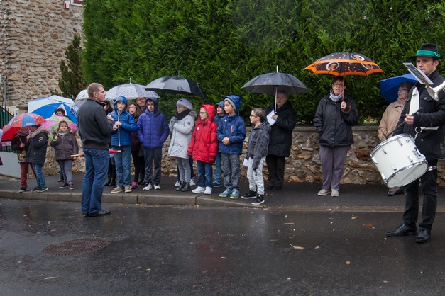 A l'issue de la cérémonie, les enfants ont entonné la Marseillaise...