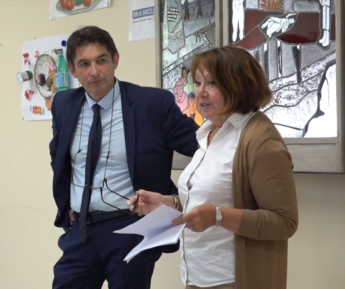 À droite, Michèle Fuselier vice-présidente en charge de la Transition écologique et du Développement durable du Conseil départemental de l’Aisne. 