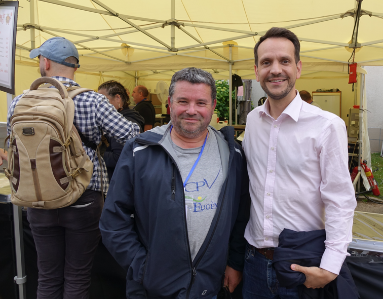 De gauche à droite : Fabrice Moreau président de l'ACPV et Sébastien Eugène.