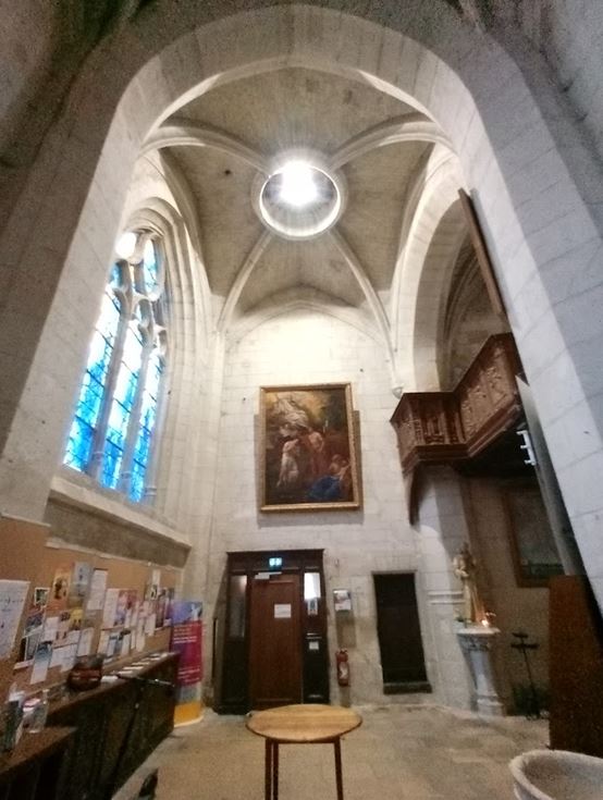 L'éclairage actuel du tableau "Baptême du Christ" de Joseph Vivien.
