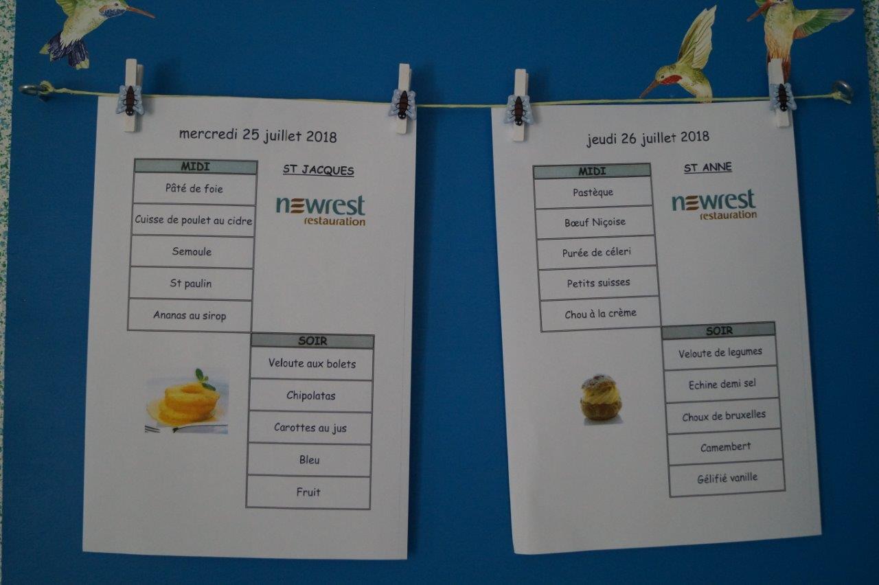 Des menus qui donnent envie de s'asseoir parmi les aînés...