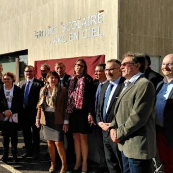 Inauguration de la nouvelle école à Courtemont-Varennes.