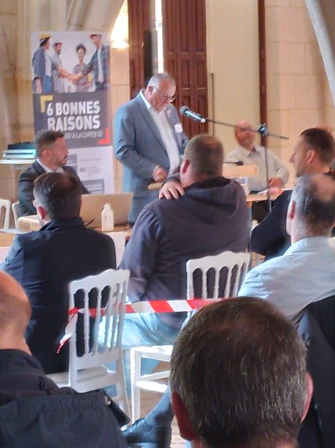 L'Assemblée Générale Exceptionnelle de la CAPEB de l'Aisne sous la présidence de José Faucheux.