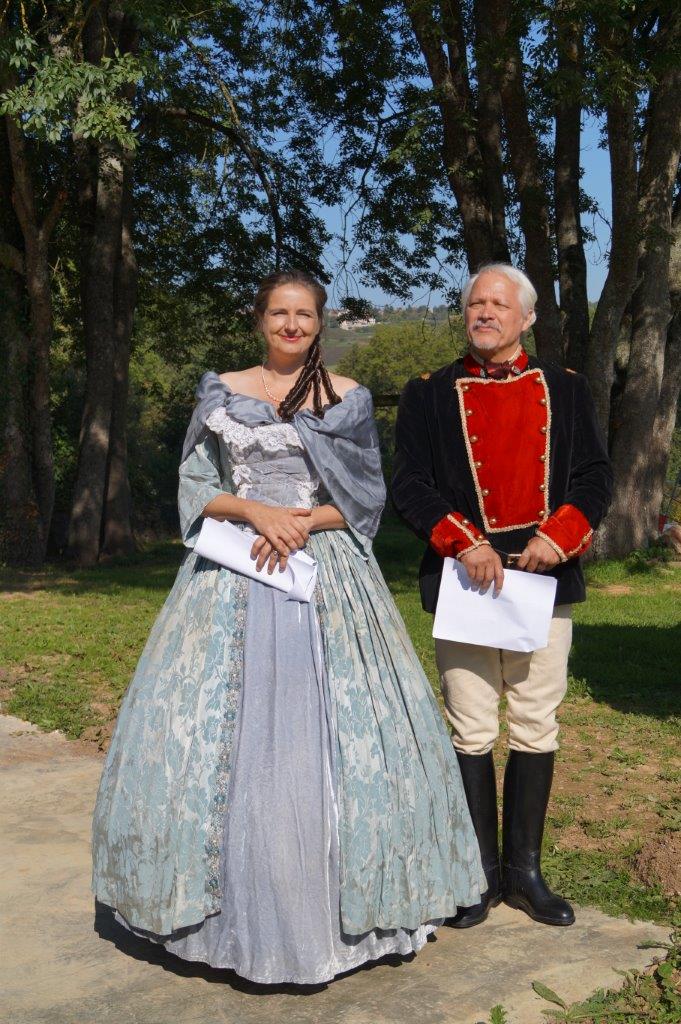 De gauche à droite : l'impératrice Eugénie et Napoléon III.