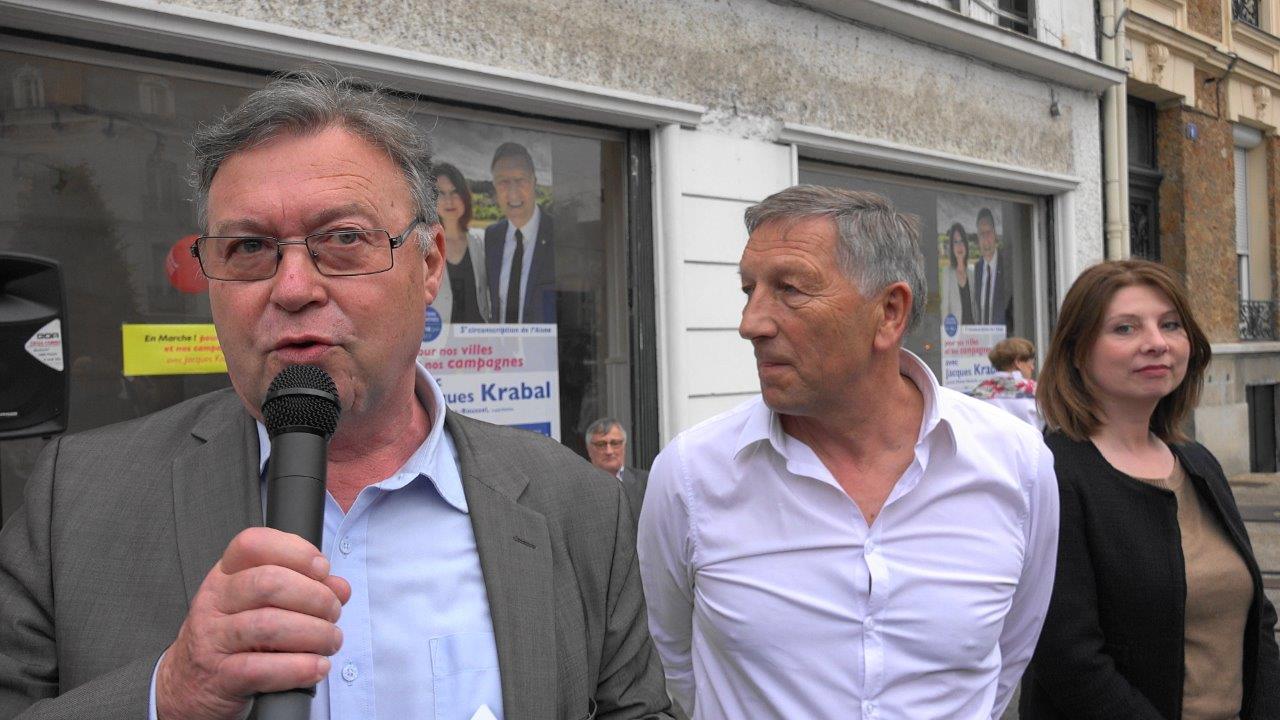 Georges Fourré, conseiller départemental (canton d'Essômes-sur-Marne), est un soutien de Jacques Krabal...