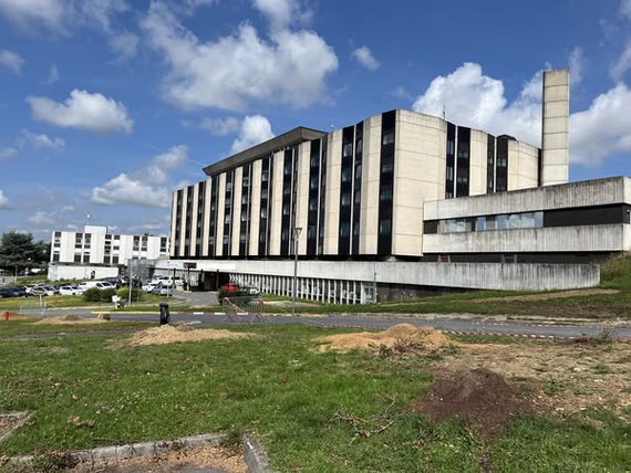 Château-Thierry. Le Centre Hospitalier Jeanne de Navarre dont les travaux d'extension ont démarré début août. ©Axomois Production