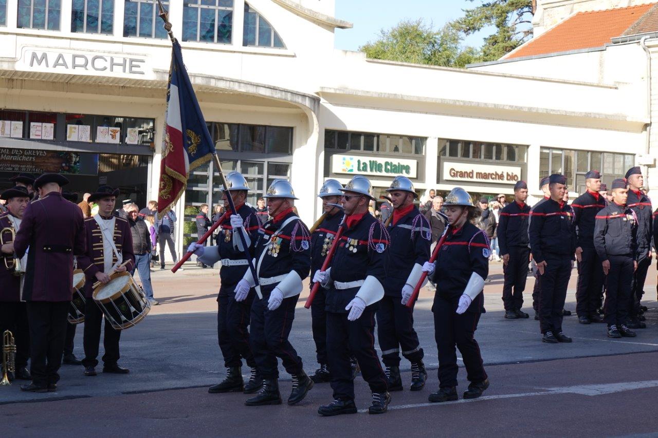 Le drapeau de l'Union des sapeurs-pompiers de l'Aisne est désormais au sein du Centre de secours principal de Château-Thierry.