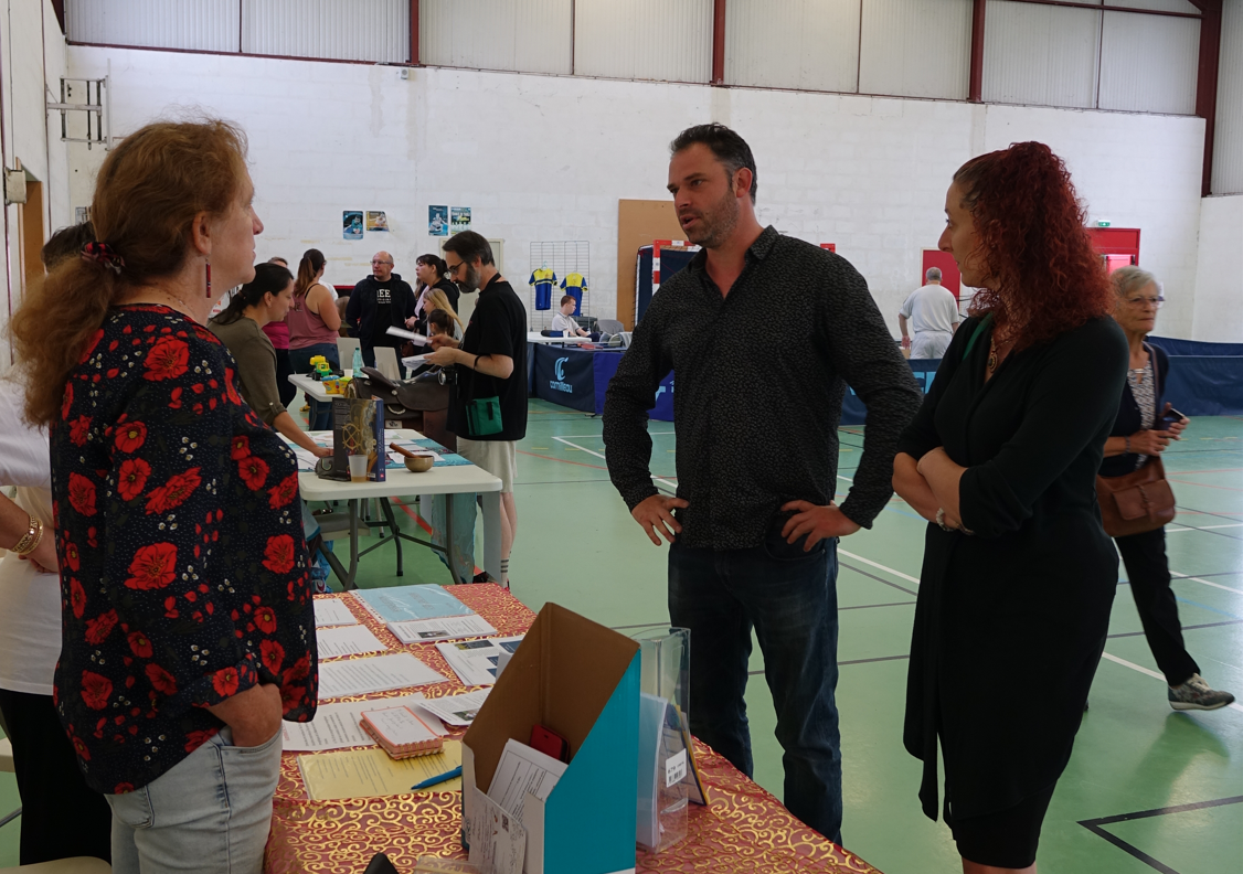Jordane Beauchard, conseiller délégué en charge des sports de l'Agglo de Château-Thierry et maire du petit village de Celles-lès-Condé, vient saluer les associations présentes.