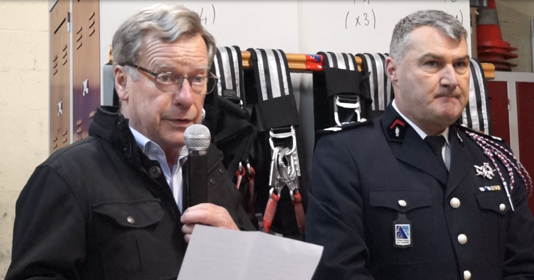 Jean-Marie Houdant, maire de Saint-Eugène, a rendu hommage à la corporation des sapeurs-pompiers.