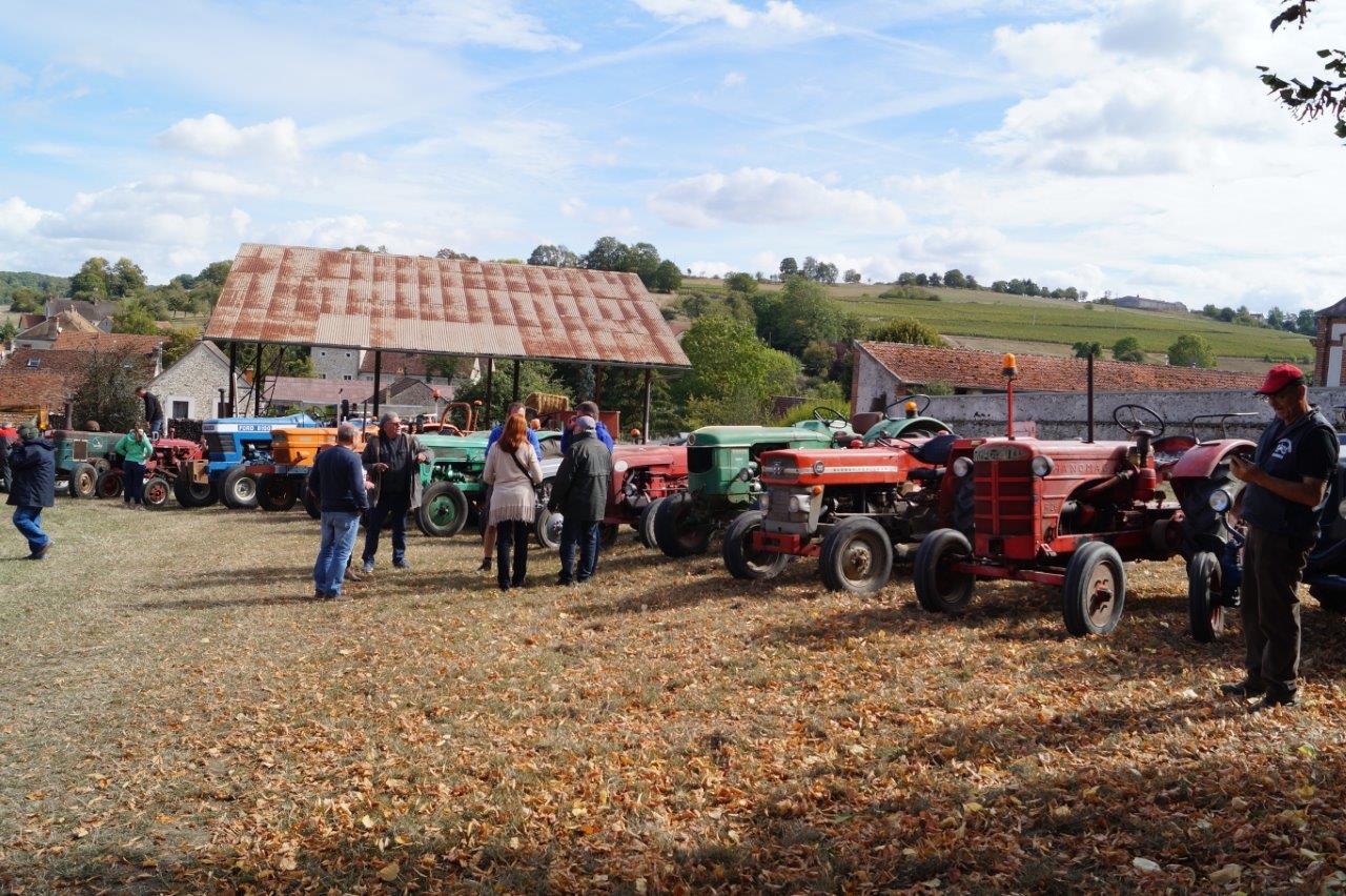 A La Chapelle-Monthodon, les collectionneurs de tracteurs anciens du coin se retrouvent pour une randonnée à travers la campagne...