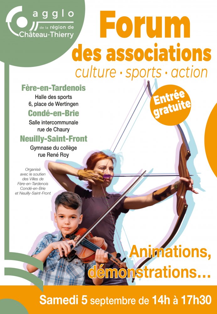 Condé-en-Brie / Fère-en-Tardenois / Neuilly-Saint-Front. Forum  Culture-Sports-Action le 5 septembre - Axomois.fr