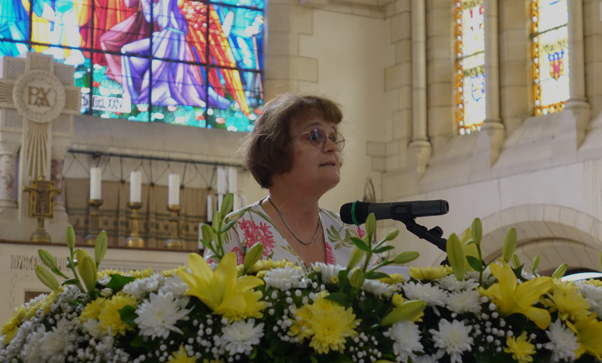 Christine Galopeau de Almeida présidente de l'Association du Mémorial de Dormans 1914-1918.