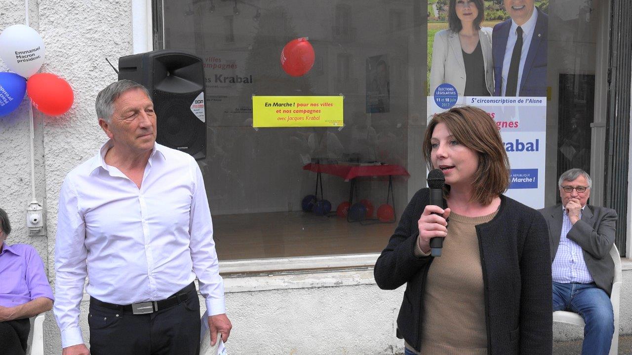 De gauche à droite : Jacques Krabal, député sortant, et Jeanne Doyez-Roussel, sa suppléante.