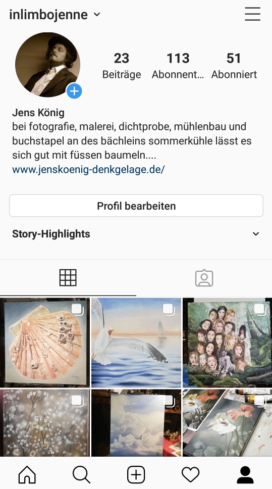 profil auf Instagram