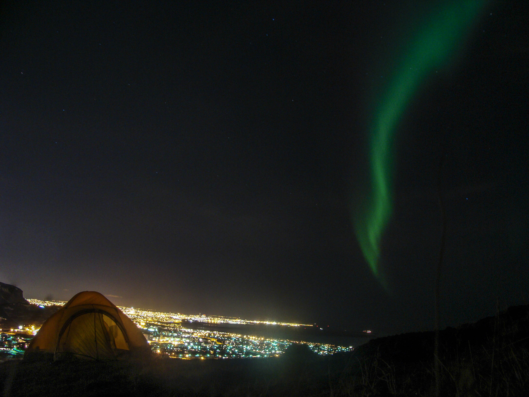 Unexpected northern lights at 10 p.m.
