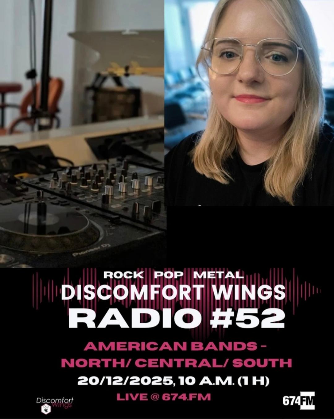 #52 Discomfort Wings Radio - American bands, NORTH/ CENTRAL/ SOUTH