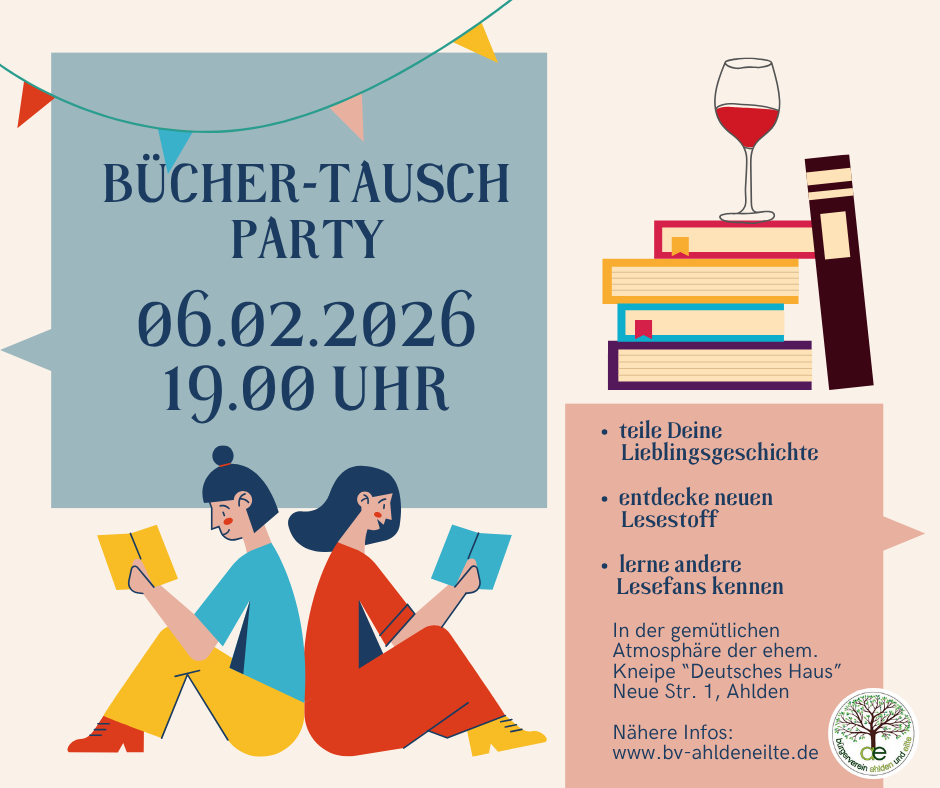 Bücher-Tausch-Party am 6. Februar - Save The Date