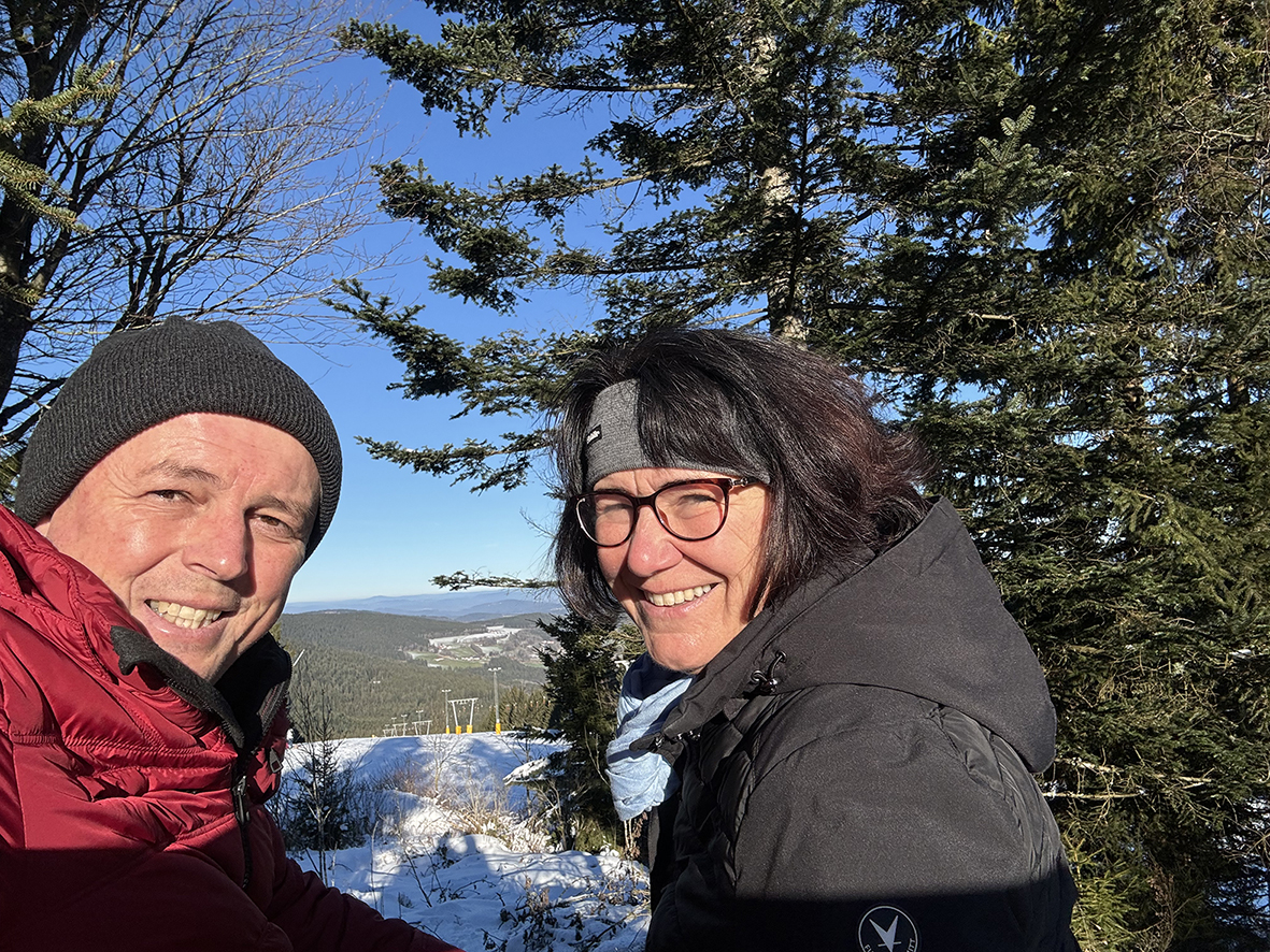 Beim Wandern im Bayerischen Wald.