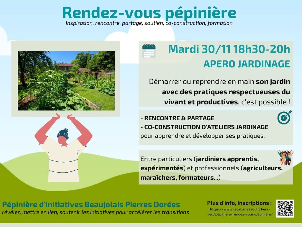 Apéro Jardinage : en route pour un groupe de jardiniers du vivant