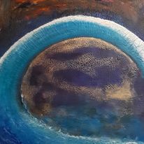 Resonance Party, 0922,  Portal, guache canvas 80x100cm
