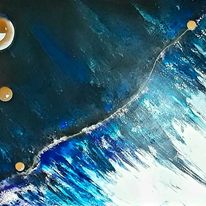 Resonance 0122, New moon, New year,  Acryl canvas 100x80cm
