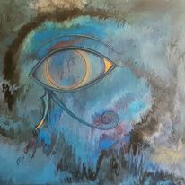Resonance Party, 0922, the eye,  100x80cm Acryl canvas