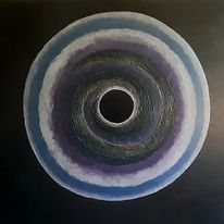 Resonance Brain gym, 10-02-23, acryl +minerals on canvas, 120x100cm