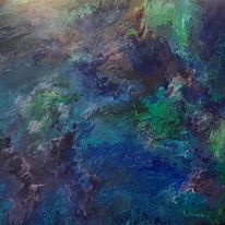 Resonance Party, 0622, first layer,  100x80cm Acryl canvas