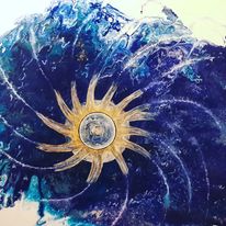 Resonance Karaoke, 0222, New moon inspiration, acryl canvas, 100x80cm