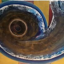 Resonance Party, 0722,  Wave, 100x80cm Acryl canvas