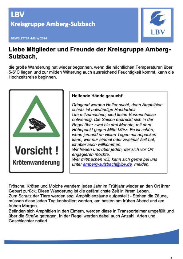 Newsletter für März 2024