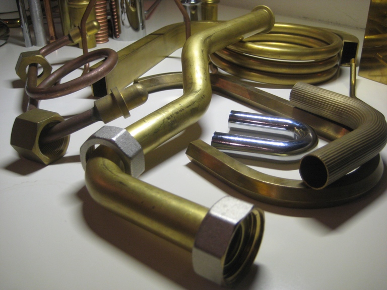 Set tubi curvati con lavorazioni meccaniche