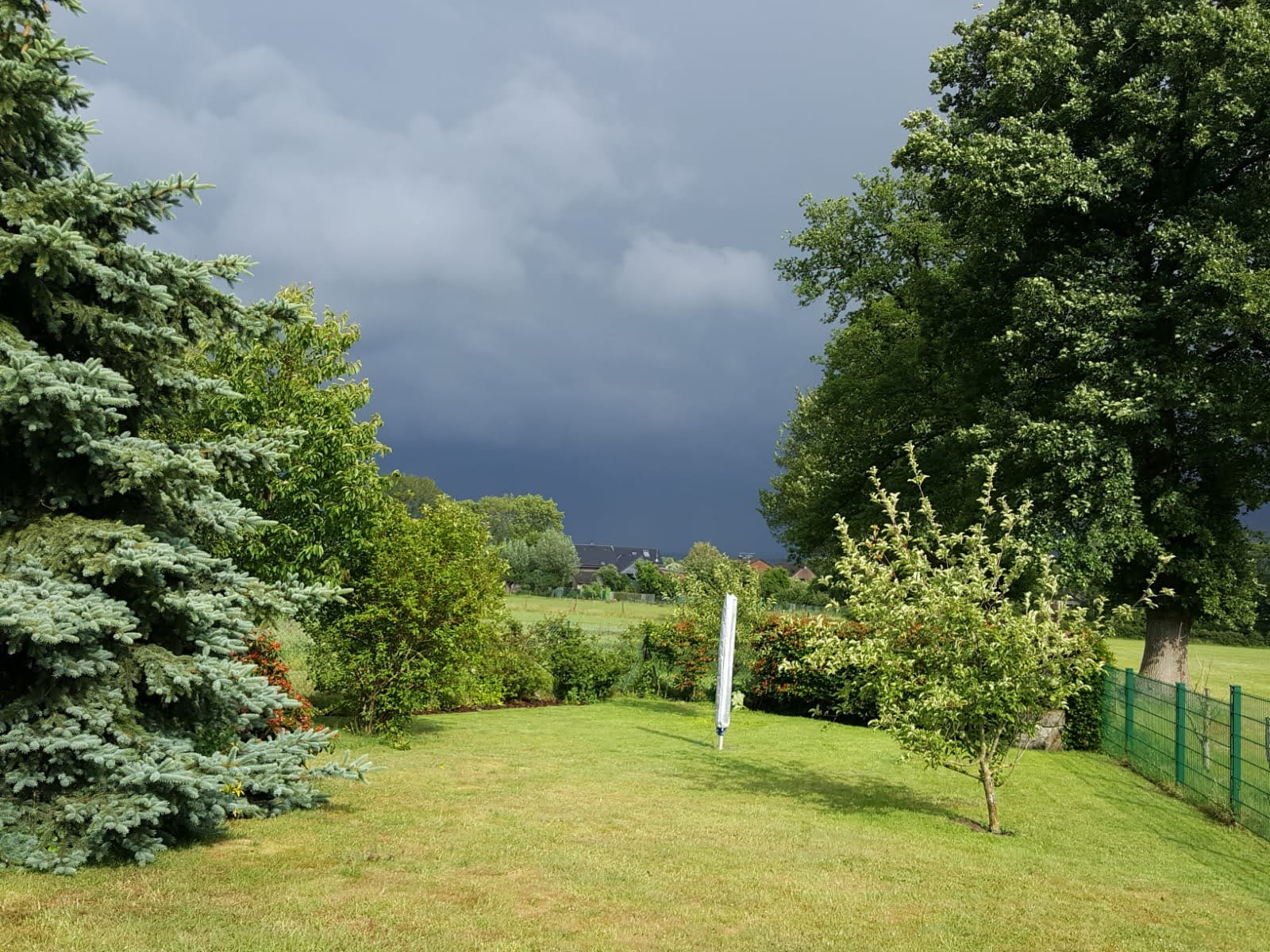 Blick auf Walheim und das Wetter