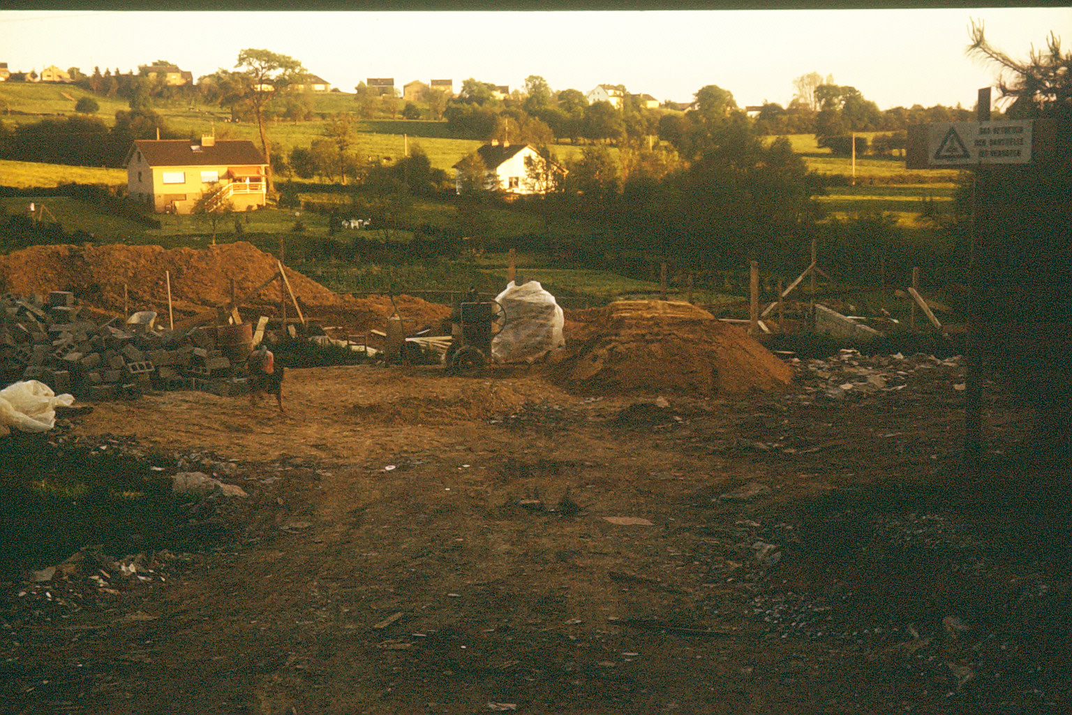 Der Bauplatz 1979