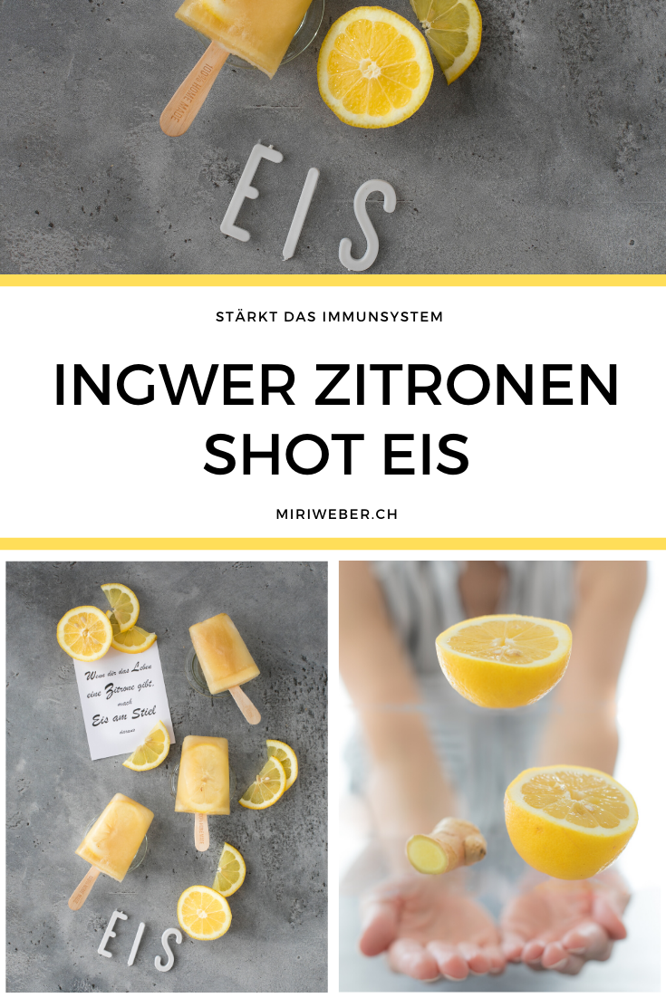 Ingwer Rezept, Ingwer Shot, Ingwer Zitronen Rezept, stärkt das Immunsystem, Ingwer, Zitronen Eis, Glace Rezept, Eis Rezept, Foodblog Schweiz 