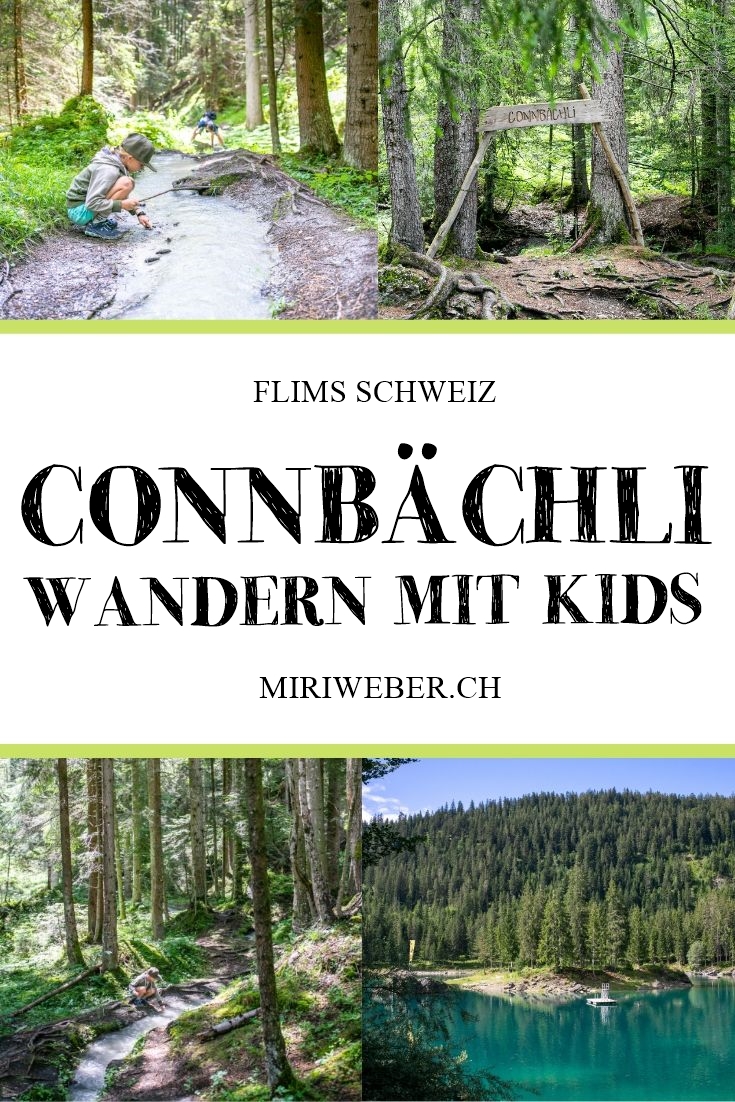 Connbächli, Flims, Laax, Wandern mit Kindern, Familienwanderung, einfache Wanderung, Bächli, Weg, Caumasee, Familien, einfache Wanderung, Schweiz, Wandertipps, kurze Wanderung, Conn, Crestasee, Travel, Blog, Schweiz