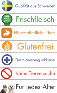 Frischfleisch für Hunde und Katzen. Glutenfrei für empfindliche Tiere. Für jedes Tieralter geeignet. Darmsanierung für Ihre Katze oder Hund. Ohne Tierversuche ist das Frischfleisch aus Schweden für Ihre Tiere.