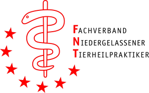 Logo des FNT, das ist die Abkürzung für den Fachverband Niedergelassener Tierheilpraktiker.  Meine Ausbildung zum Tierheilpraktiker erfolgte bei der ATM, der Akademie für Tiernaturheilkunde. Meine Prüfung habe ich vor dem FNT abgelegt.