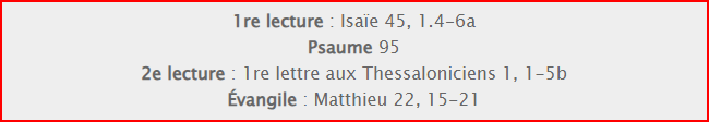 29e dimanche du temps ordinaire - année A