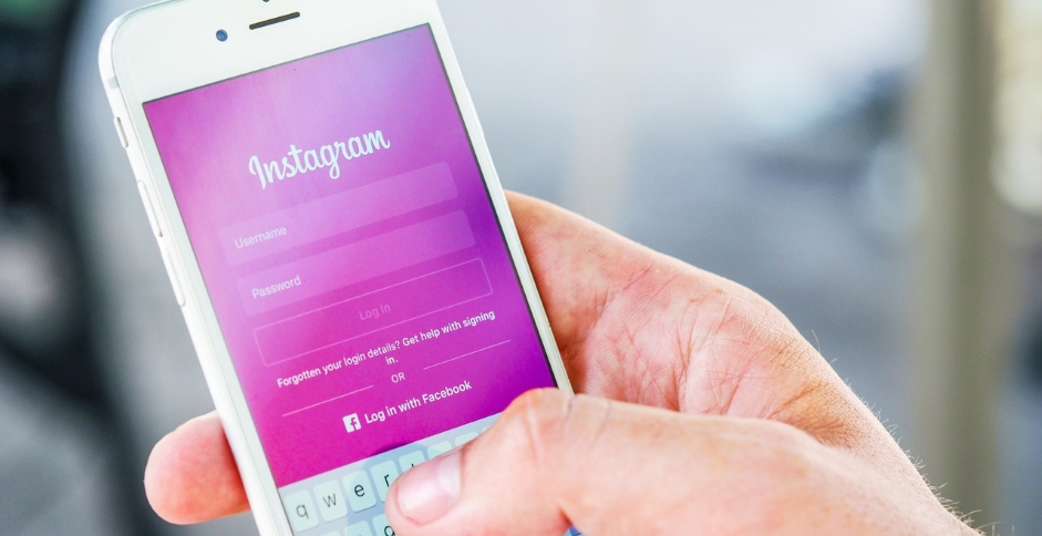 Page de connexion à Instagram, premier risque d'effractions digitales