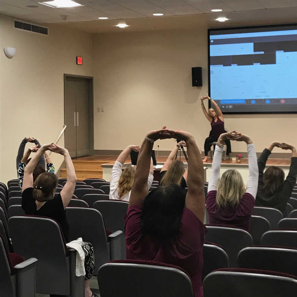 Corporate Chair Yoga at UPMC Pinnacle Health Harrisburg live-streamed and recorded