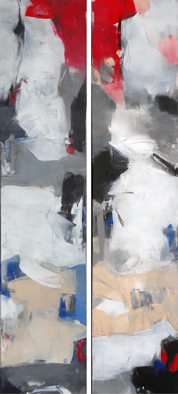42 Acryl auf Leinwand je 160 x 35 cm