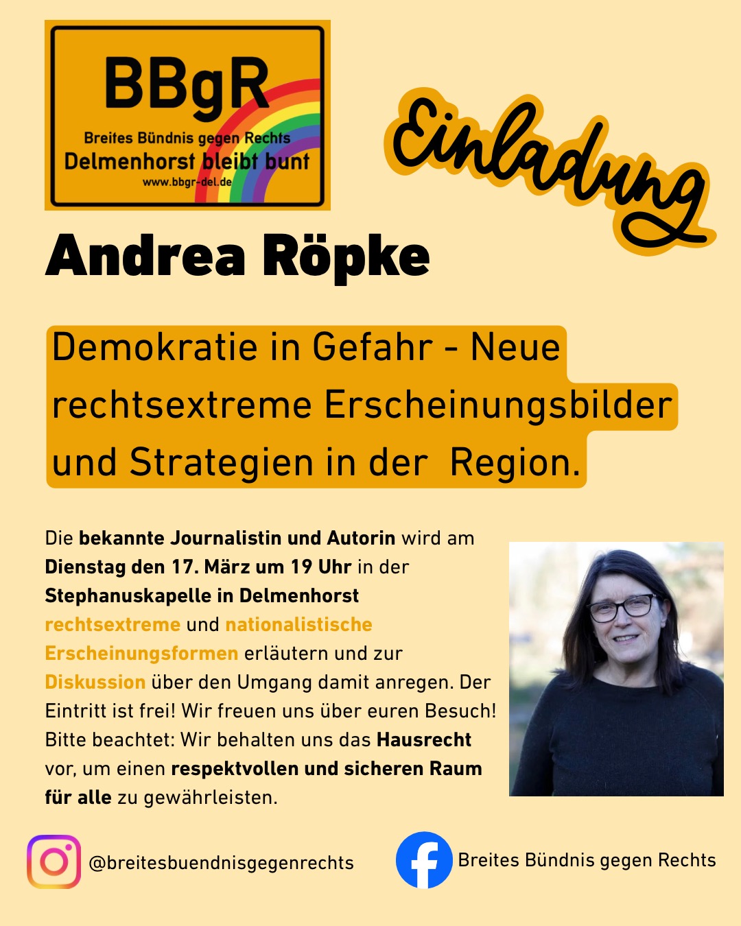 Demokratie in Gefahr-Vortrag Andrea Röpke