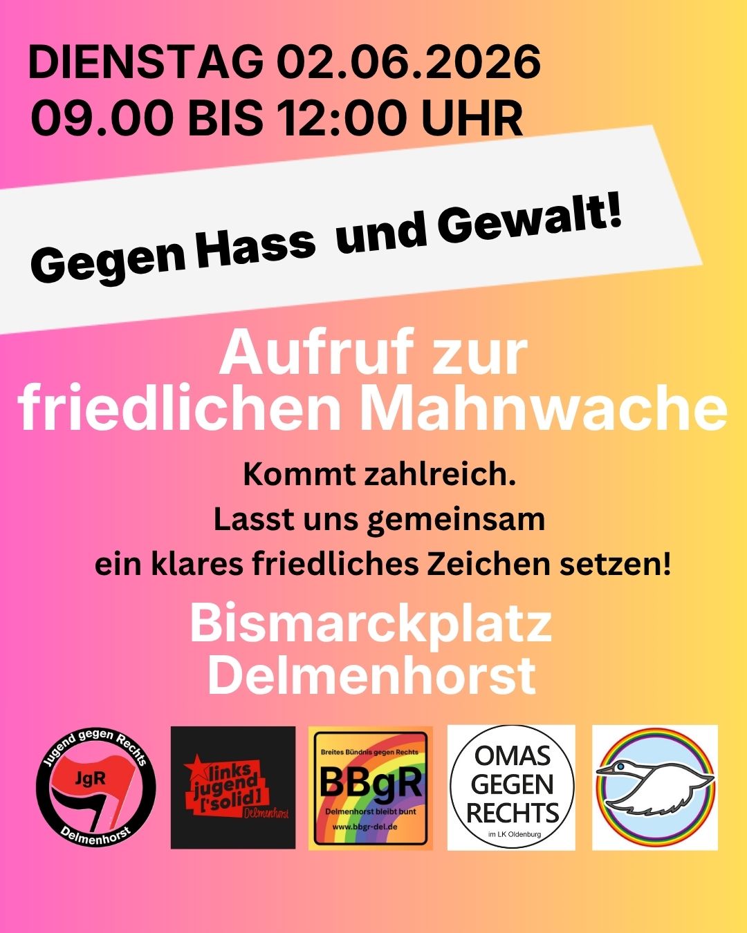 Gegen Hass und Gewalt